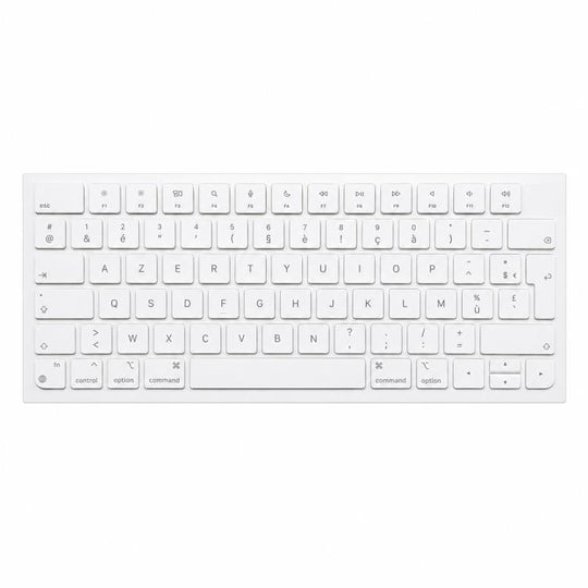 For MacBook A2438 A2439 A2449 A2450 A3118 A3203 Magic Keyboard 3 Magic Keyboard 4 Keycaps, Language:French(White)