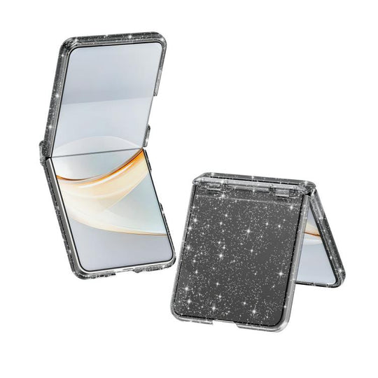 For Galaxy Z Flip8 5G Shockproof Terminator Glitter Powder Phone Case(Black)