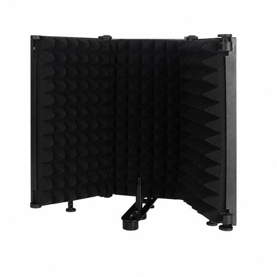 M3 Foldable Three-Panel Metal Casing Microphone Isolation Shield(Black)