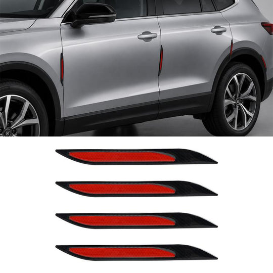 Bonnet Air Flow Vent Fender Sticker for Car Decoration 4 PCS / Set(Red)