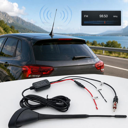 Car MP3 Radio Antenna FM Amplifier Signal Booster 76-230MHz B Version