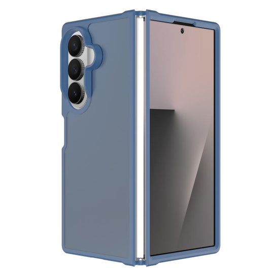 For Galaxy Z Fold8 Ultra 5G Skin Feel Contrast Color TPU Hybrid PC Phone Case(Blue)