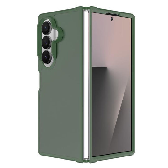 For Galaxy Z Fold8 Ultra 5G Skin Feel Contrast Color TPU Hybrid PC Phone Case(Dark Green)