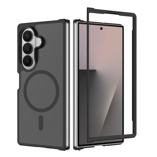 For Galaxy Z Fold8 Ultra 5G Skin Feel TPU Hybrid PC MagSafe Phone Case(Black)