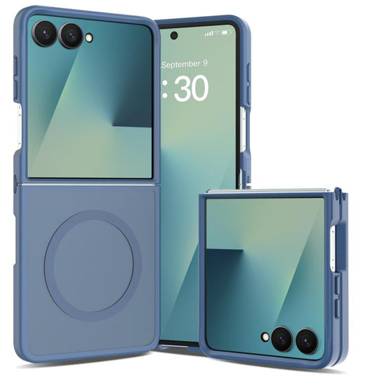 For Galaxy Z Flip8 5G Skin Feel TPU Hybrid PC MagSafe Phone Case(Blue)
