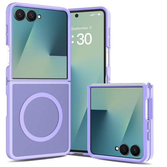 For Galaxy Z Flip8 5G Skin Feel TPU Hybrid PC MagSafe Phone Case(Purple)