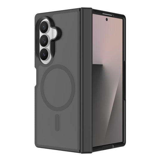 For Galaxy Z Fold8 Ultra 5G Skin Feel TPU Hybrid PC Magnetic Phone Case with Hinge Cover(Black)