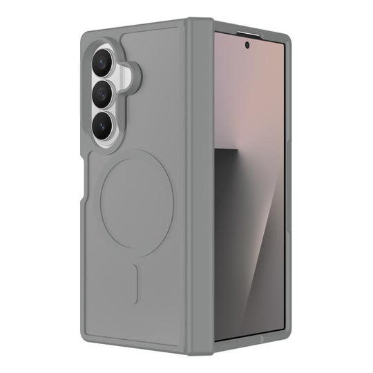 For Galaxy Z Fold8 Ultra 5G Skin Feel TPU Hybrid PC Magnetic Phone Case with Hinge Cover(Dark Grey)