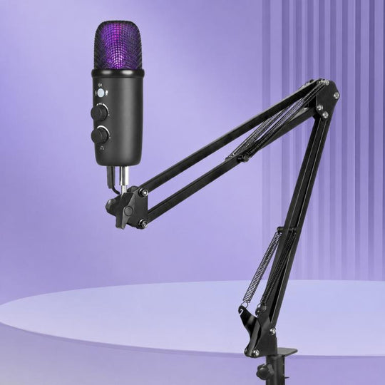 X502 High Sampling USB Condenser Microphone Cantilever Stand Kit(Black)