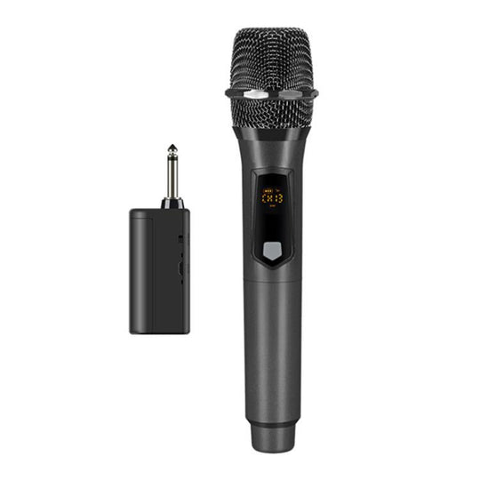 GE1 Handheld 2.4G Rechargeable Wireless Microphone, Style:Single Microphone(Black Grey)
