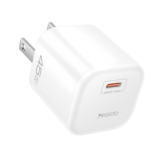 Yesido YC26U PD45W GaN Type-C Fast Charger with Type-C to Type-C Cable, Plug:US Plug(White)