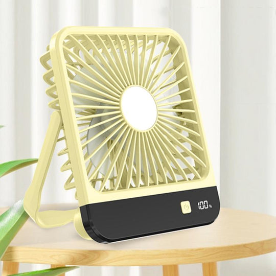 SL615 Thin Body Digital Display Desktop Cooling Fan(Yellow)