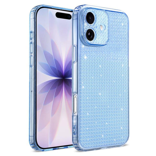 For iPhone 18 Sparkling Diamond Glitter Airbag Phone Case(Blue)