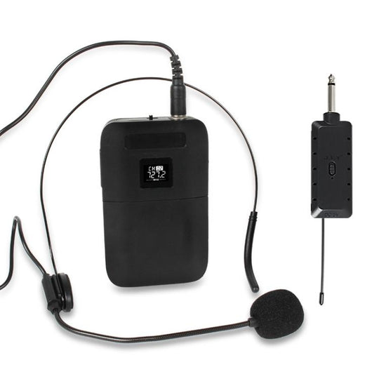 E8 2 in 1 VHF Wireless Dual-Channel Microphone, Style:Headset