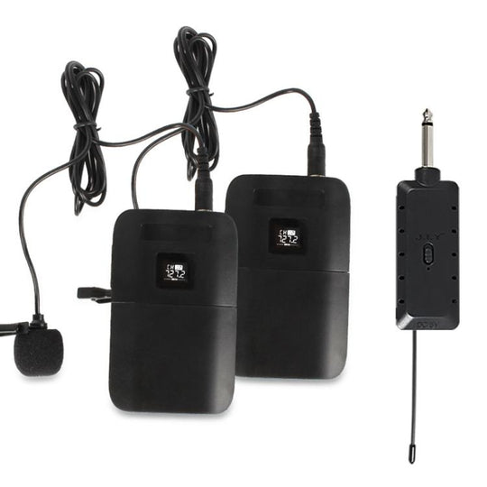 E8 1 to 2 VHF Wireless Dual-Channel Microphone, Style:Lavalier