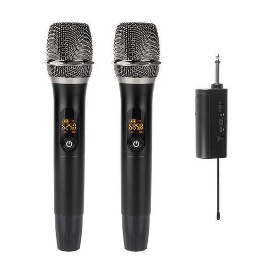 E11 1 to 2 UHF Wireless Dynamic Handheld Microphone(Black)