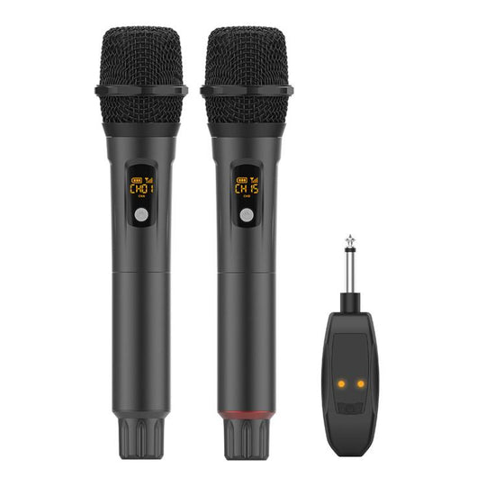 G109 1 to 2 Anti-Feedback 2.4G Wireless Handheld Microphone(Grey)