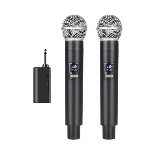 GE5 1 to 2 Wireless 2.4G Handheld Microphone(Black)