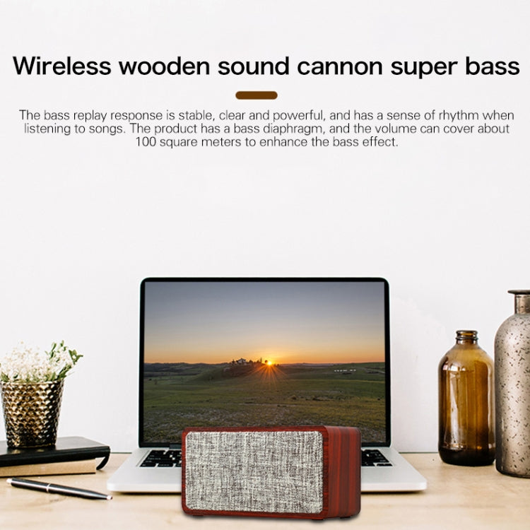 Q2 Double Speaker Wooden Bluetooth Speaker(Walnut) - Desktop Speaker by buy2fix | Online Shopping UK | buy2fix