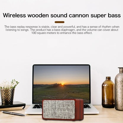 Q2 Double Speaker Wooden Bluetooth Speaker(Red) - Desktop Speaker by buy2fix | Online Shopping UK | buy2fix