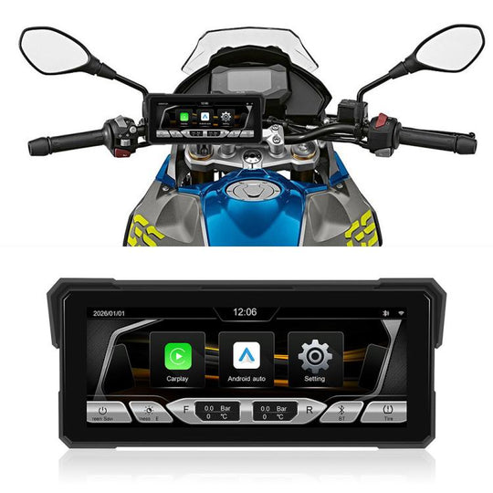 8.1 inch Motorcycle Portable Waterproof Wireless CarPlay GPS Navigator, Specification:Standard