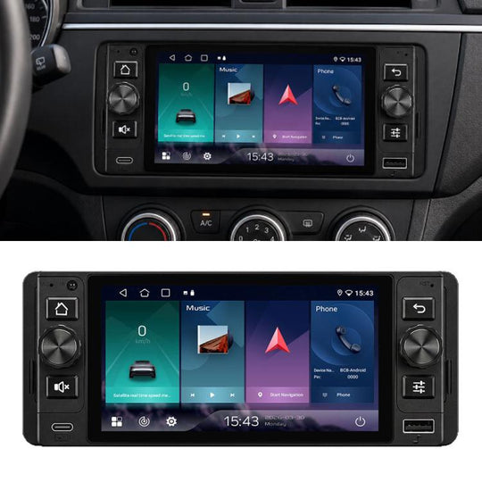5 inch Single Din Android 15 Center Console CarPlay Car Video Navigation, Specification:Standard