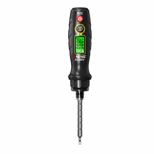 ANENG B22 Digital Display Ratchet Screwdriver Non-Contact Voltage Tester(Black)