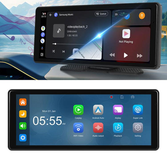 8.1 inch 2.5K Center CarPlay Auto Car Portable Navigation Screen, Specification:Standard+Reversing Camera