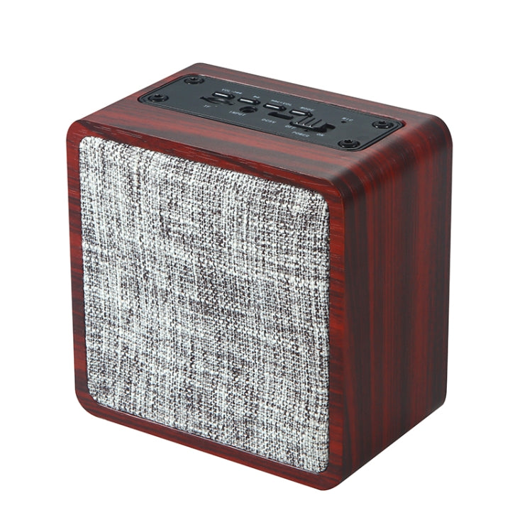 Q4 Wooden Fabric Bluetooth Speaker, Support TF Card & 3.5mm AUX(Red) - Desktop Speaker by buy2fix | Online Shopping UK | buy2fix