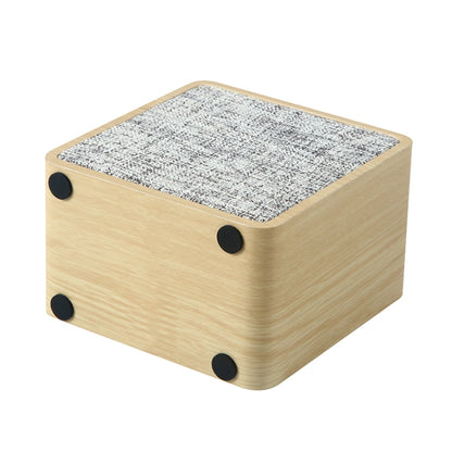 Q4 Wooden Fabric Bluetooth Speaker, Support TF Card & 3.5mm AUX(Yellow) - Desktop Speaker by buy2fix | Online Shopping UK | buy2fix