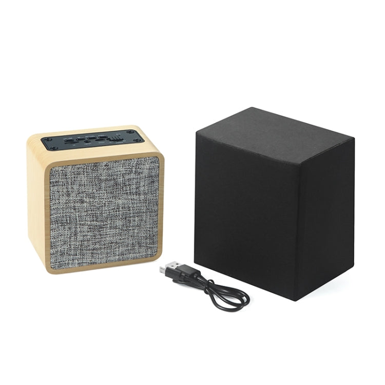 Q4 Wooden Fabric Bluetooth Speaker, Support TF Card & 3.5mm AUX(Walnut) - Desktop Speaker by buy2fix | Online Shopping UK | buy2fix