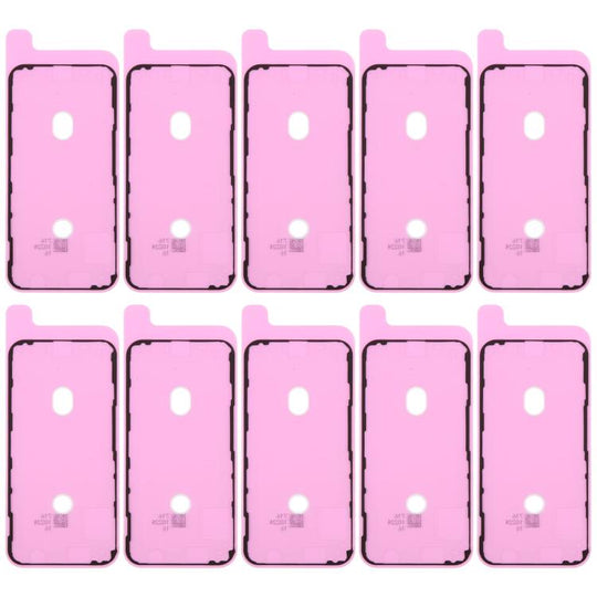 For iPhone 12 mini 10pcs OEM LCD Frame Bezel Waterproof Adhesive Gasket, Airtightness Test Compatible