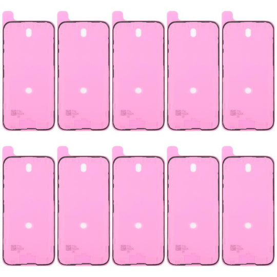 For iPhone 16 10pcs OEM LCD Frame Bezel Waterproof Adhesive Gasket, Airtightness Test Compatible