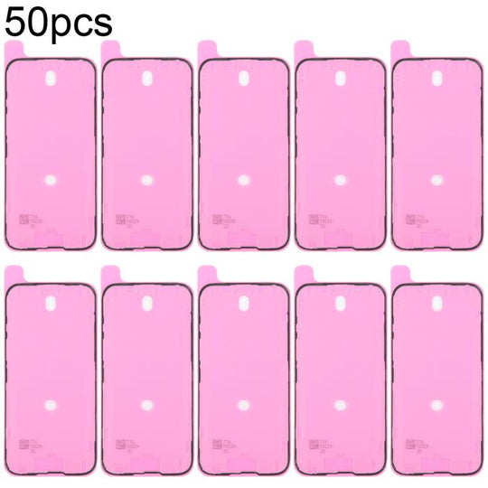 For iPhone 16 50pcs OEM LCD Frame Bezel Waterproof Adhesive Gasket, Airtightness Test Compatible