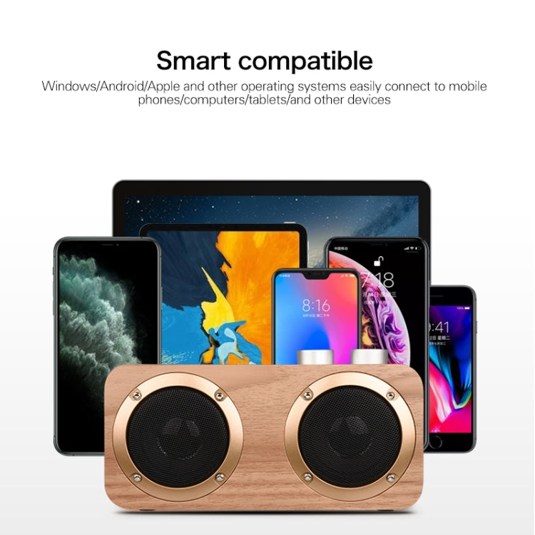 Q7 Subwoofer Wooden Bluetooth Speaker, Support TF Card & U Disk & 3.5mm AUX(Yellow Wood) - Desktop Speaker by buy2fix | Online Shopping UK | buy2fix
