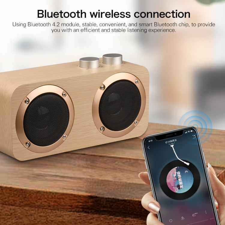 Q7 Subwoofer Wooden Bluetooth Speaker, Support TF Card & U Disk & 3.5mm AUX(Walnut) - Desktop Speaker by buy2fix | Online Shopping UK | buy2fix
