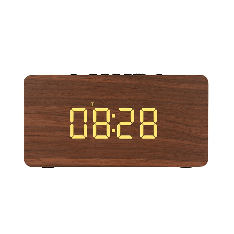 W5C Subwoofer Wooden Clock Bluetooth Speaker, Support TF Card & 3.5mm AUX(Brown Wood) - Desktop Speaker by buy2fix | Online Shopping UK | buy2fix