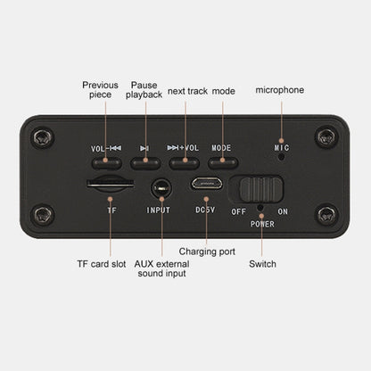 W5C Subwoofer Wooden Clock Bluetooth Speaker, Support TF Card & 3.5mm AUX(Brown Wood) - Desktop Speaker by buy2fix | Online Shopping UK | buy2fix