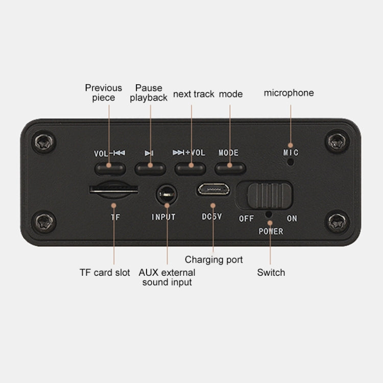 W5C Subwoofer Wooden Clock Bluetooth Speaker, Support TF Card & 3.5mm AUX(Yellow Wood) - Desktop Speaker by buy2fix | Online Shopping UK | buy2fix