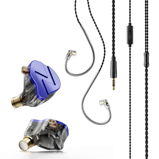 CC06 Gaming Hybrid Earhook Wired Earphone(Black Blue)
