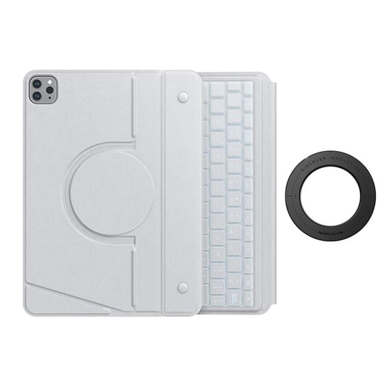 For iPad Air 11 2026/2025/2024 NILLKIN MagicEase Keyboard Stand Tablet PC Case with MagStand Ultra(Grey)