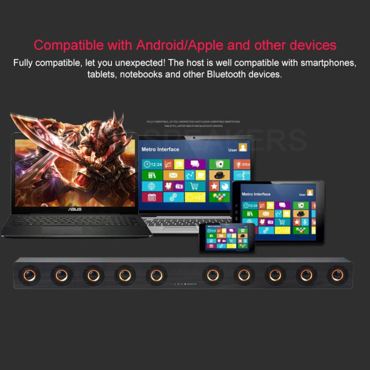 D90+ Subwoofer Wooden Bluetooth 4.2 Speaker with Remote Control, Support TF Card & 3.5mm AUX Coaxial & Optical Fiber & U Disk(Yellow) - Desktop Speaker by buy2fix | Online Shopping UK | buy2fix