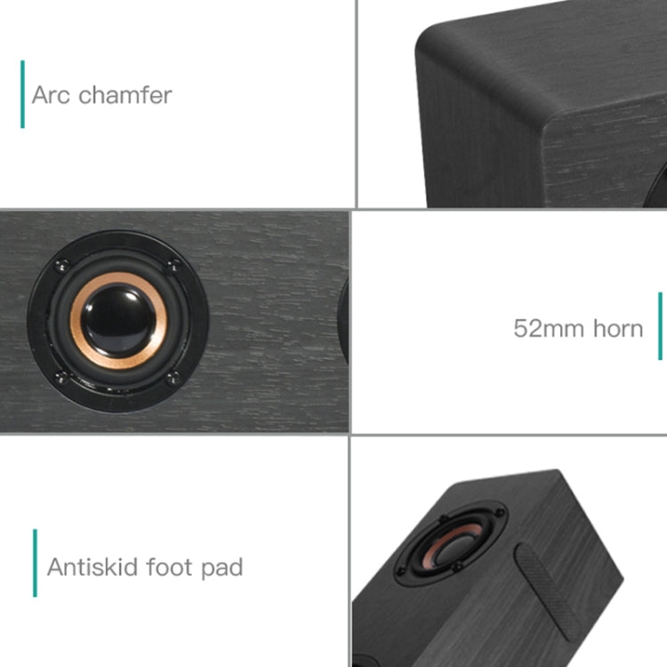 D90+ Subwoofer Wooden Bluetooth 4.2 Speaker with Remote Control, Support TF Card & 3.5mm AUX Coaxial & Optical Fiber & U Disk(Gray) - Desktop Speaker by buy2fix | Online Shopping UK | buy2fix