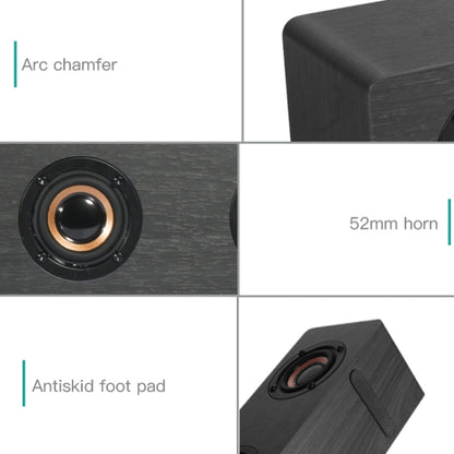 D90+ Subwoofer Wooden Bluetooth 4.2 Speaker with Remote Control, Support TF Card & 3.5mm AUX Coaxial & Optical Fiber & U Disk(Gray) - Desktop Speaker by buy2fix | Online Shopping UK | buy2fix