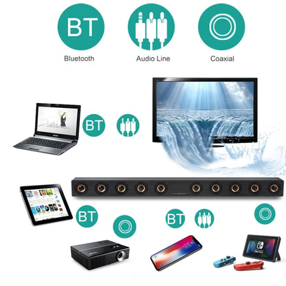 D90+ Subwoofer Wooden Bluetooth 4.2 Speaker with Remote Control, Support TF Card & 3.5mm AUX Coaxial & Optical Fiber & U Disk(Yellow) - Desktop Speaker by buy2fix | Online Shopping UK | buy2fix