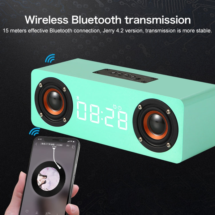 M5 Subwoofer Wooden Bluetooth 4.2 Speaker, Support TF Card & 3.5mm AUX & FM(Black) by buy2fix