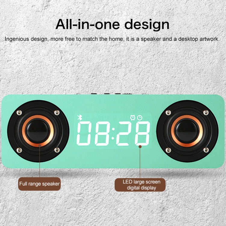 M5 Subwoofer Wooden Bluetooth 4.2 Speaker, Support TF Card & 3.5mm AUX & FM(Black) by buy2fix
