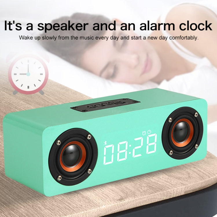 M5 Subwoofer Wooden Bluetooth 4.2 Speaker, Support TF Card & 3.5mm AUX & FM(Black) by buy2fix