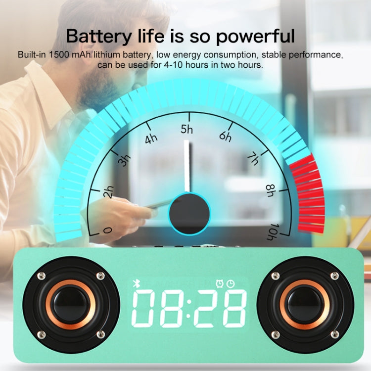 M5 Subwoofer Wooden Bluetooth 4.2 Speaker, Support TF Card & 3.5mm AUX & FM(Black) by buy2fix