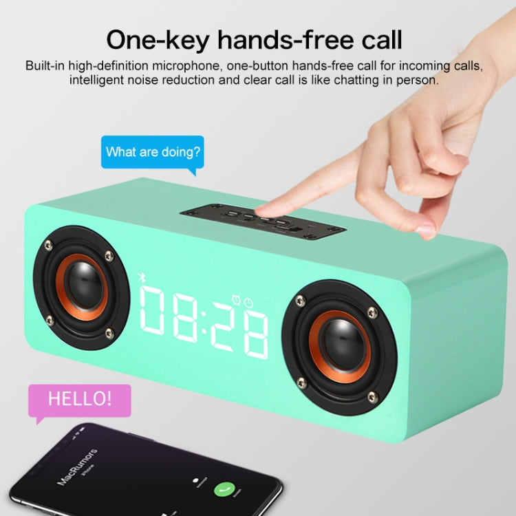 M5 Subwoofer Wooden Bluetooth 4.2 Speaker, Support TF Card & 3.5mm AUX & FM(Black) by buy2fix